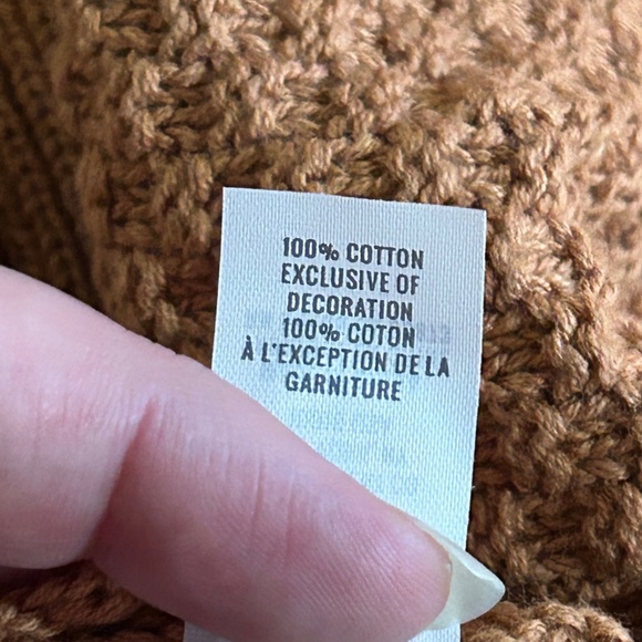 NWT Aerie Varsity Letterman Orange Oversized Cardigan Sweater w/ Pockets "06" - Picture 5 of 10